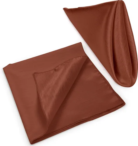 Miniatura 8 de Ultimate Textile -5 docenas - Reversible Shantung Satin - Majestic - Servilletas de tela Majestic de 17 x 17 pulgadas, naranja quemado