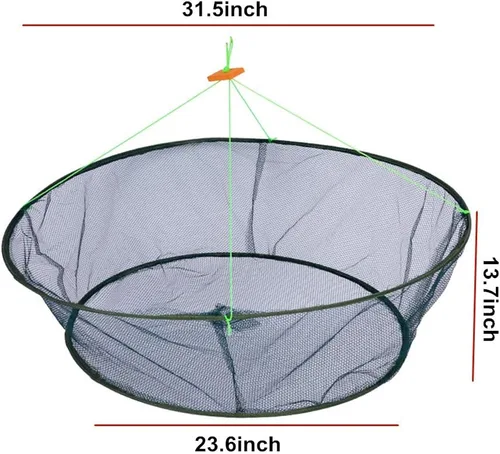 Trampa de red de pesca para cebo minnow camarones cangrejos de río plegable pez cangrejo cangrejo langostas red de fundición plegable