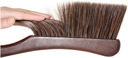 Miniatura 3 de Escoba de mano, escoba de mano para cepillo de cama, cepillo de pelo de caballo con mango de madera, cepillo de cama extendido, para automóvil