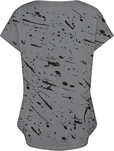 Miniatura 3 de Women Casual T Shirts Basic Short Sleeve Blouses Daisy Print Pattern Tunic Tops Solid Color Comfy Shirt Streetwear Basics