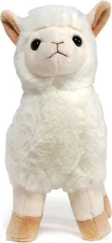 Bearington - Animal de peluche de llama suave de 10 pulgadas, relleno de alpaca para niños, niños y niñas, Alma
