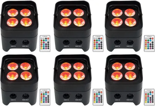 Rockville Best PAR 50 - Par recargable de 24 W, DMX inalámbrico, 6 en 1 RGBWA+LED UV, batería de 4400 mAh, para DJs e iluminación de eventos, 6
