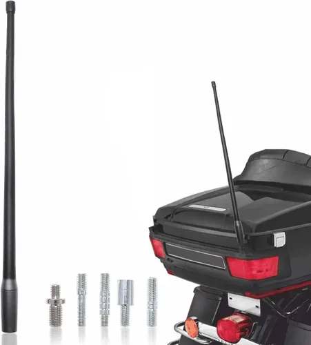 Anina Paquete de 1 mástil de antena de 13 pulgadas para Harley Davidson 1998-2022 antena aérea de motocicleta para recepción de señal de radio