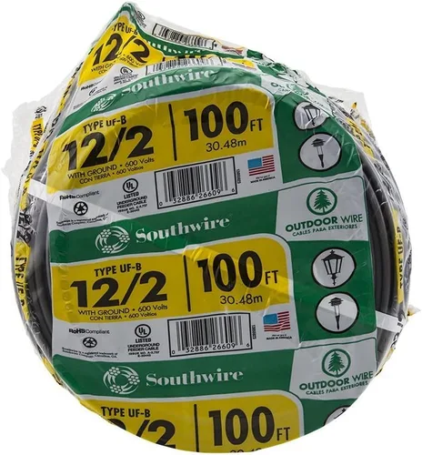 Miniatura 2 de Southwire Alambre para Exterior, 12/2WG UF Bobina de 30.5 m, Aprobado para Cableado de Entierro Directo, SW# 13055926