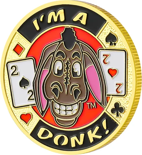 LuluCircle Guardia de póquer, Pesos para póquer, Regalos de póquer para hombres, Protector de tarjeta de póquer, Accesorios de póquer, Monedas donkey