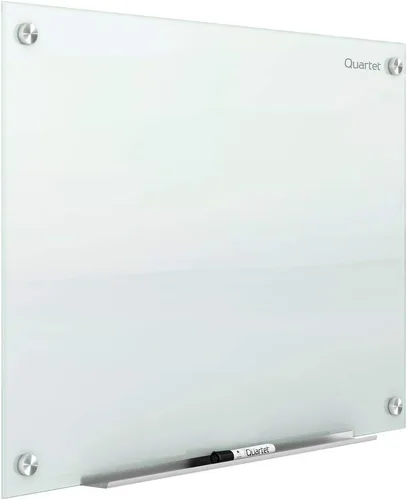 Miniatura 2 de Quartet Pizarra blanca de cristal, pizarra blanca magnética de borrado en seco, 6 x 4 pies, infinito, superficie blanca (G7248W) y marcadores