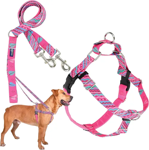Miniatura 42 de 2 Hounds Design - Arnés para perro (libertad sin tirar), control ajustable, suave y cómodo para pasear perros fácilmente, para perros pequeños, Azul