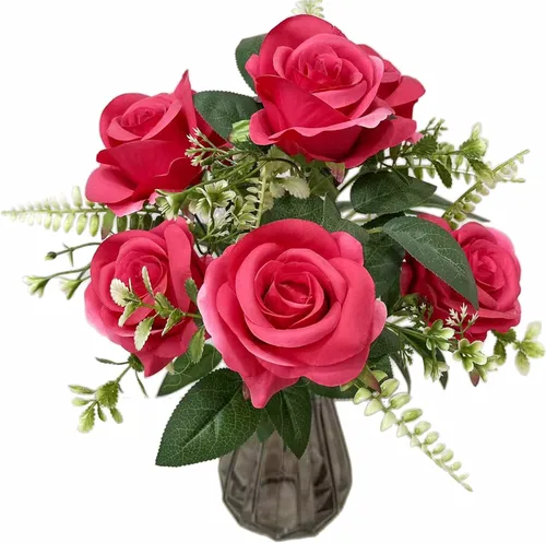 Miniatura 18 de Cabezales de rosas artificiales de 3.5 pulgadas, 20 unidades, rosas rosas claras de aspecto real para boda, decoración del hogar, manualidades, Rosa