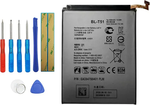 BL-T51 - Batería de repuesto compatible con LG K42 LMK420 LM-K420 LMK420H LM-K420H LMK420E LM-K420E LMK420Y LM-K420Y con kit de herramientas