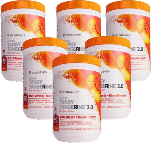 Miniatura 10 de Youngevity Beyond Tangy Tangerine 2.0 Citrus Peach Ultimate Complejo multivitamínico y mineral, hecho con alimentos naturales y integrales, 8,000