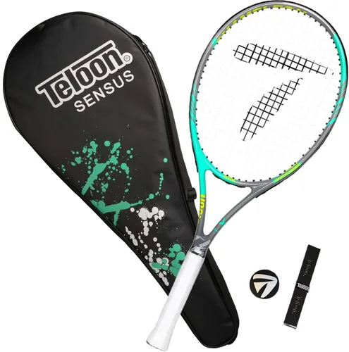 Miniatura 11 de Teloon Serie Sensus Triple absorción de impactos Raqueta de tenis para adultos, raqueta de tenis para mujer incluye funda para bolsa