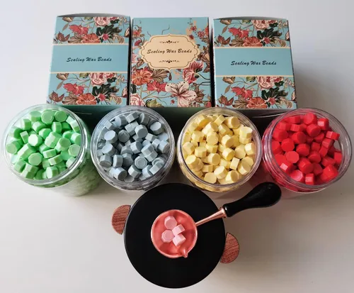 Miniatura 3 de 400 cuentas de cera de sellado, cuentas de sello de cera PORXFLY ideales para sellos de sellos, invitaciones de boda, paquetes de vino, sobres