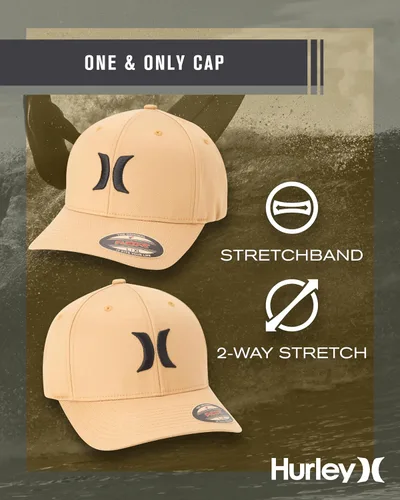 Miniatura 107 de Hurley Gorra de béisbol para hombre - Flexfit - Gorras de béisbol ajustadas para hombre (tamaños: S-XL)