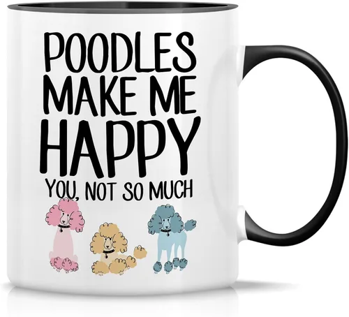 Miniatura 42 de Retreez - Taza divertida con texto en inglés "Funny Cute Golden Retriever Don't Stop Retrievin' Dog Lover", 325 ml, tazas de café de cerámica