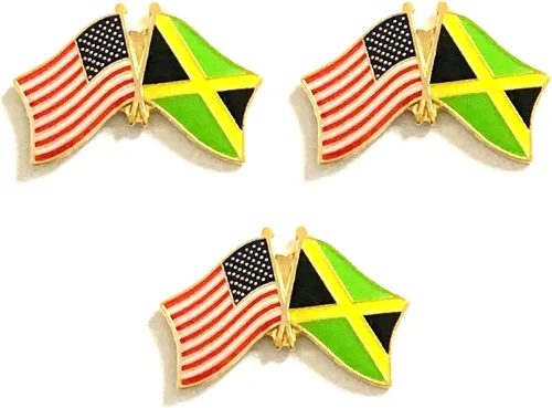 Miniatura 49 de 3 Pines de solapa con banderas de Estados Unidos y países internacionales, paquete de 3 pines dobles con diseño de banderas de Estados Unidos