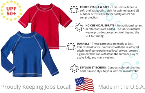 Miniatura 2 de City Threads camiseta de natación para niños y niñas con protección SPF50 2T-6
