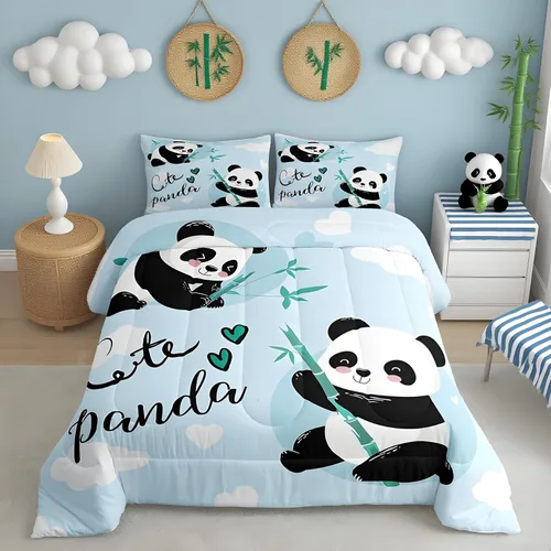 Miniatura 44 de Feelyou Juego de edredón de perezoso lindo juego de ropa de cama para niños y niñas, juego de edredón de mariposa de galaxia, hojas botánicas