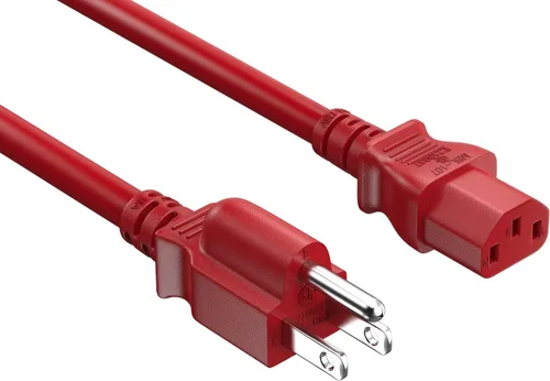 Miniatura 16 de Cable Leader Cable de alimentación de CA de 18 AWG, IEC320 C13 a NEMA 5-15P, cable de alimentación de 3 clavijas resistente de 125 V 10A/15 A