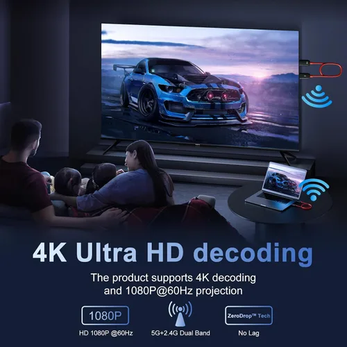 Miniatura 3 de INVERSE NET Transmisor y receptor HDMI inalámbricos, entrada de decodificación 4K, salida de 1080P, Plug & Play, extensor HDMI inalámbrico portátil