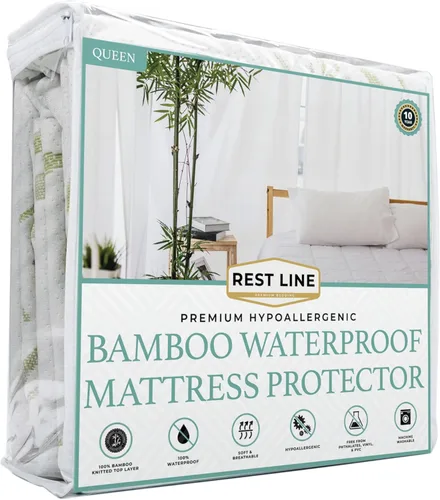 Miniatura 21 de Protector de colchón impermeable de algodón orgánico de alta calidad de 39 x 75 pulgadas, 100% algodón, hipoalergénico, refrescante, suave