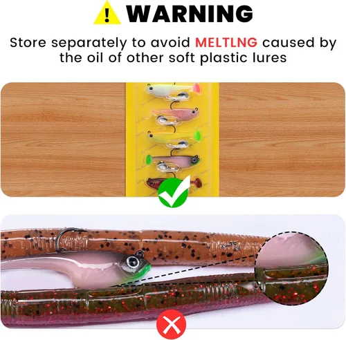 Miniatura 7 de TRUSCEND Duramax Pre-Rigged Fishing Lures with BKK Jig Hooks, 10X Tear-Resistant TPE Soft Swimbaits for Bass Striper Trout Crappie Walleye Grouper