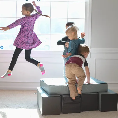 Miniatura 3 de Foamnasium Pillar Builder, juego de espuma para interiores, 5 piezas suaves para niños pequeños y niños para gatear, escalar, construir fuertes