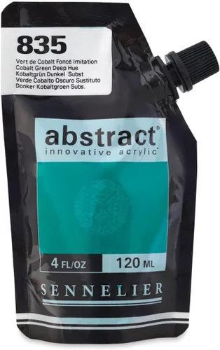 Miniatura 54 de SENNELIER Pintura acrílica abstracta innovadora para cuerpo pesado, bolsa de 16.9 fl oz, blanco titanio