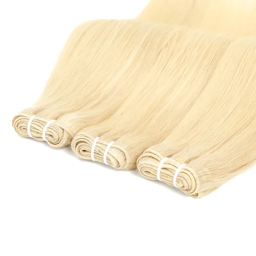Miniatura 4 de 613 paquetes de cabello humano de 10 pulgadas, grado 12A, 100% sin procesar, rubio virgen brasileño 613, extensiones de cabello humano para mujeres