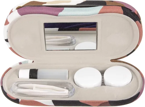 Miniatura 15 de Healifty Estuche para lentes de contacto y estuche para gafas, funda doble 2 en 1, con removedor de pinzas de espejo, caja de almacenamiento