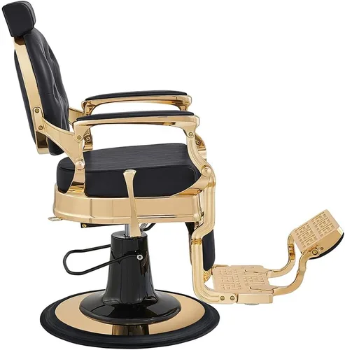 Miniatura 4 de Dir Silla de peluquería hidráulica resistente con marco dorado Princeton