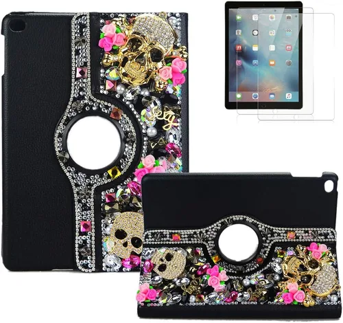 Miniatura 15 de Bling - Funda compatible con Samsung Galaxy Tab A7 10.4 (2022) - Elegante - 3D hecha a mano con mariposa de cristal giratoria de 360 grados