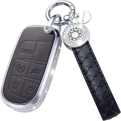 Miniatura 11 de Funda para llavero compatible con Volvo, cuero negro con cristal de protección de 360 grados para XC90, XC60, XC40, S60, S90, V60, V90, Polestar 1