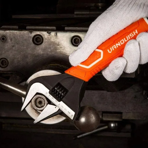 Miniatura 9 de Vanquish Llave ajustable de 8 pulgadas, llave de fontanería de apertura de mandíbula ancha de 1-1/2”, acero CR-V, con escala SAE y métrica marcada