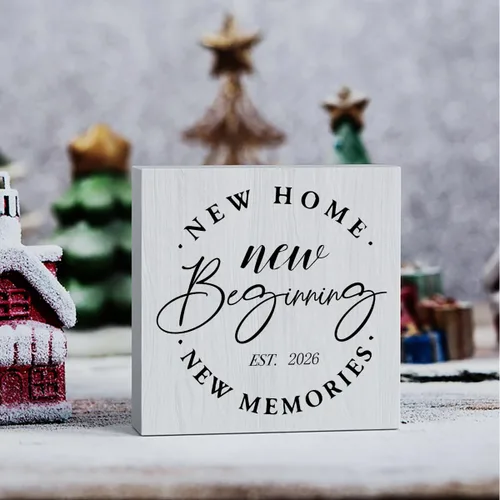 Miniatura 5 de Rústico 2026 Ideas de regalos de inauguración de la casa para mujeres, hombres, amigos, decoración de estante de escritorio para el hogar, 5.1 x 5.1