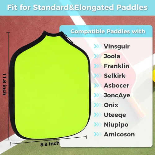 Miniatura 2 de Funda para Pala de Pickleball, Tamaño de Estuche Universal - 8.6 x 12.2 pulgadas Funda para Raqueta, Compatible con la Mayoría de Palas de Pickball