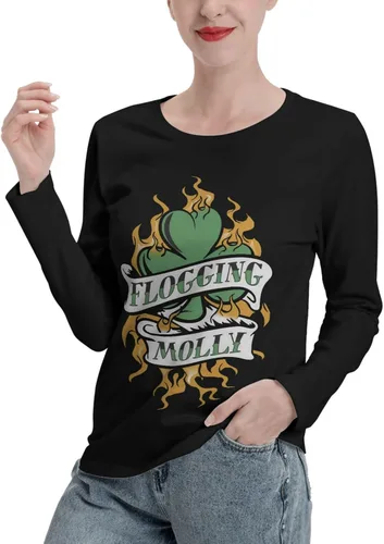 Miniatura 2 de Womens Fall Long Sleeve Tshirts Womens Cotton Shirts Top Round Neck T-Shirts Sweatshirt