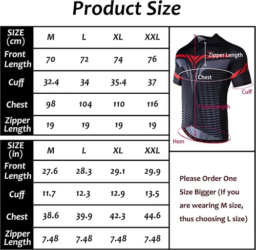 Miniatura 6 de Lohca Maillot de ciclismo de manga corta para hombre con 4 bolsillos