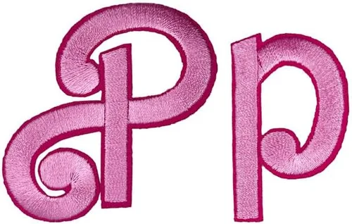 Miniatura 29 de Letras cursivas rosa bordadas, parches para planchar, apliques para ropa, vestido, sombrero, vaqueros, costura, alfabeto, letra (Aa-Zz), accesorio Bb