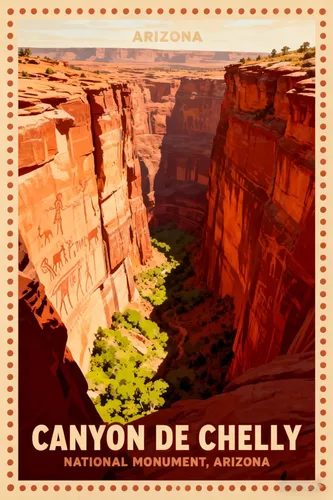 Vintage Metal Tin Sign Canyon de Chelly National Monument Aluminum Sign For Cafe Bar Garden Home Bathroom Art Decoration 16x12 inch