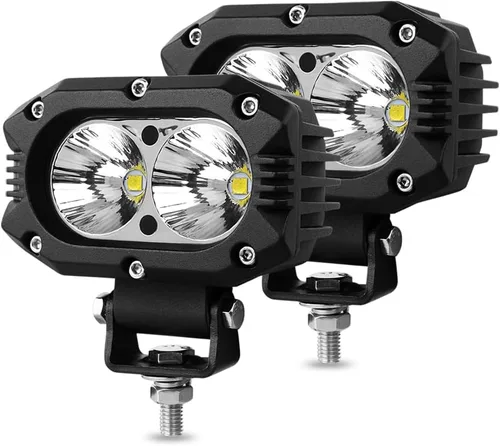 Rigidhorse - Luces LED de 4 pulgadas, 80 W, 8000 lúmenes, 6500 K, focos antiniebla, xenón, IP67, impermeable, blanco, súper brillante, luz de