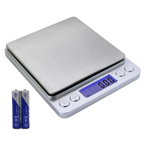 Báscula de gramos, capacidad de 17.64 oz de precisión, 0.00 oz, mini báscula de alimentos, peso digital, gramos y onzas, cocina pequeña de alta