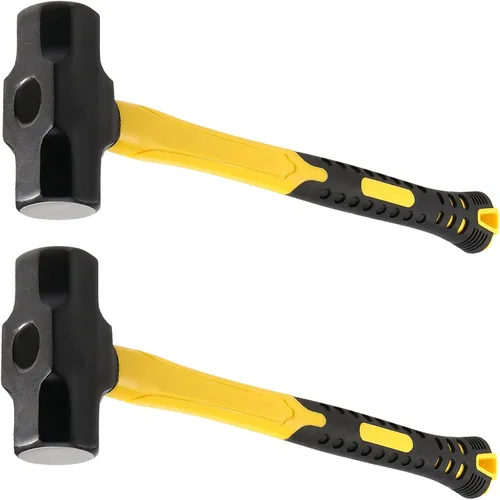 Miniatura 6 de MANCHAP 2 martillos de trineo de 16 pulgadas y 4 libras, mini martillo con mango de fibra de vidrio, martillo de perforación de 4 libras