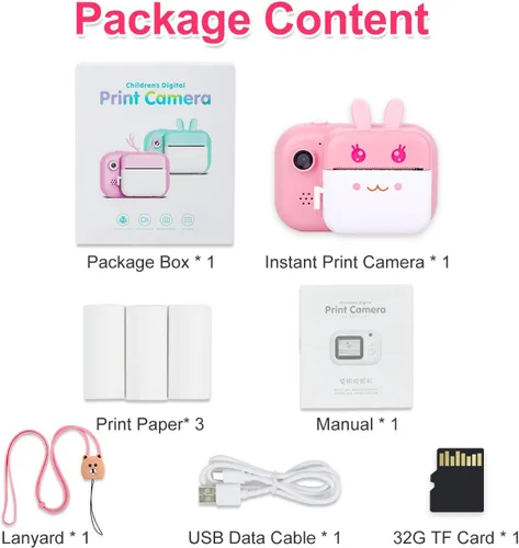 Miniatura 7 de MINIBEAR Cámara para niños con impresión instantánea para niños, cámara digital, juguetes para niños pequeños, regalos de Navidad y cumpleaños