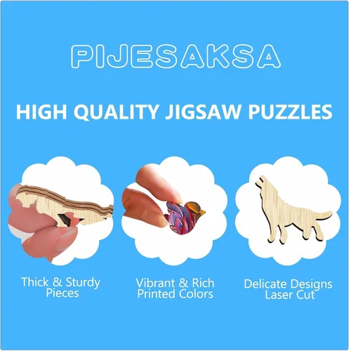 Miniatura 7 de Rompecabezas de madera para adultos, rompecabezas plano con efecto visual 3D, rompecabezas de madera Aurora World para adultos, rompecabezas