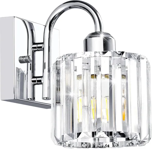 Miniatura 17 de Luz de tocador de baño dorada - Accesorio de luz de baño de cristal sobre espejo