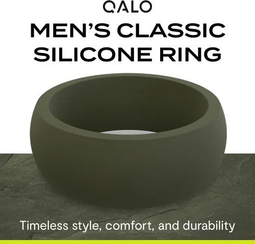 Miniatura 21 de QALO - Colección de anillos de silicona clásicos para hombre