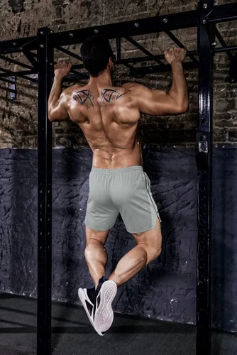 Miniatura 3 de COOFANDY Paquete de 2 pantalones cortos de entrenamiento de gimnasio para hombre, pantalones de malla ligeros para culturismo, entrenamiento