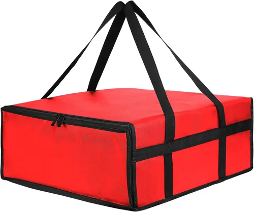 musbus Bolsas Aisladas para Transportar Pizza Grandes para Entregas, Bolsa de Entrega de Pizza Aislada 50x50 para Uso Personal y Profesional Rojo