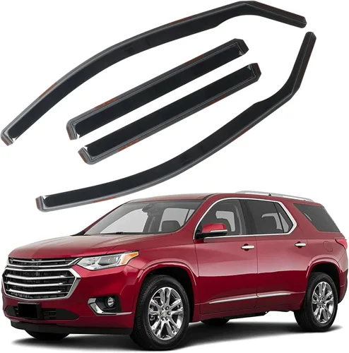 Miniatura 32 de Protectores de lluvia in Channel para Jeep Grand Cherokee L 2021, 2022, 2023, 2024, 2025 2026, deflectores de viento laterales duraderos, viseras