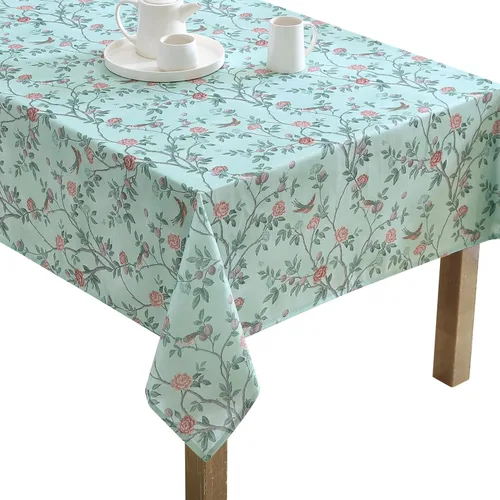 Miniatura 15 de Laura Ashley Mantel decorativo, resistente a las arrugas y a las manchas, repelente al agua a prueba de derrames, tela de poliéster lavable de fácil
